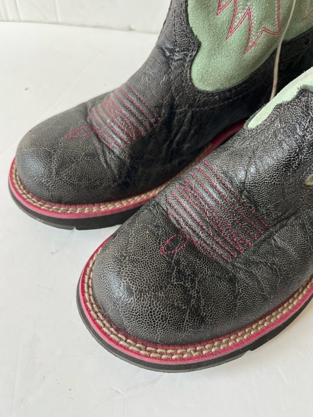 Ariat Fatbaby Sheila Black Mint Western Cowboy Boots Size 6B - Picture 10 of 11